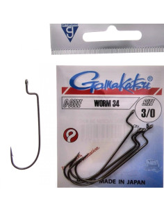 Anzois Gamakatsu Worm34  | Anzóis para Vinis