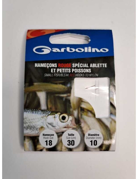 Anzois Empatados Garbolino Vermelho 18 | Pesca