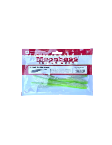 Megabass Sling Shad 5" Chart Ayu II | Amostra Vinil Pesca ao Achigã | Fluke