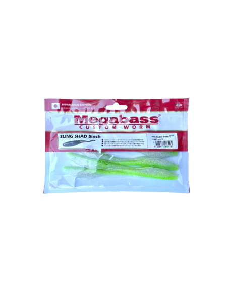 Megabass Sling Shad 5" Chart Ayu II | Amostra Vinil Pesca ao Achigã | Fluke