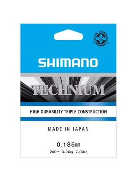 Shimano Technium 200m 0.185mm | Linhas Monofilamento | Shimano