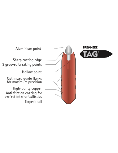 Brenneke TAG 155gr | Munições de Carabina