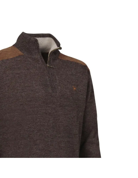 Pullover c/Fecho Verney Carron Marron Moyene