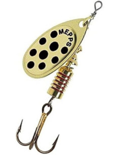 Colher Mepps Aglia nº2 Ouro Pinta Negra