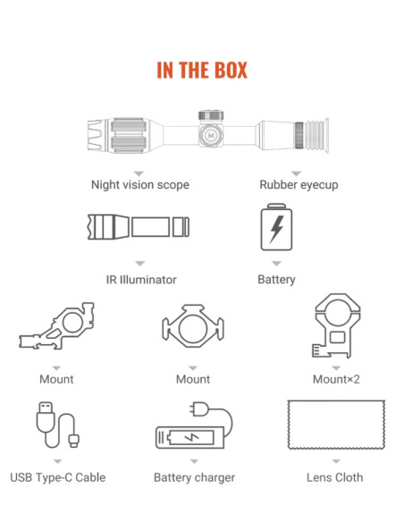 Mira visão Noturna Rix Tourer T20 | Esperas ao javali