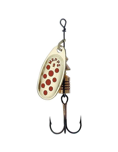 Colher Mepps Aglia nº2 Ouro Pinta Vermelha | Jigs e medalhas